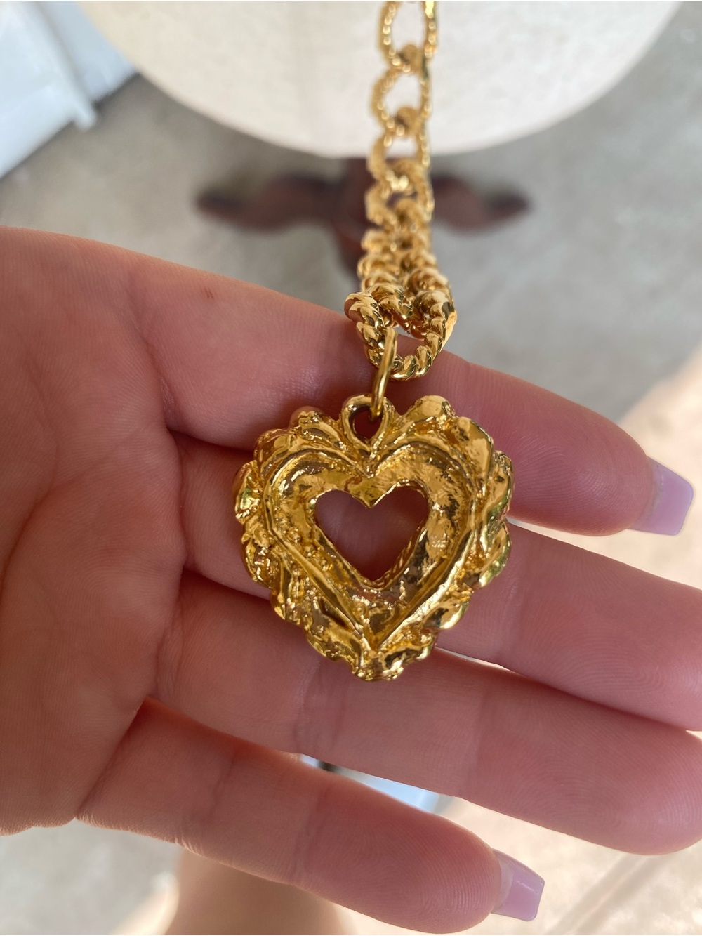 Custom Made Gold Heart Charm Chain Belt - Picture 5 of 10